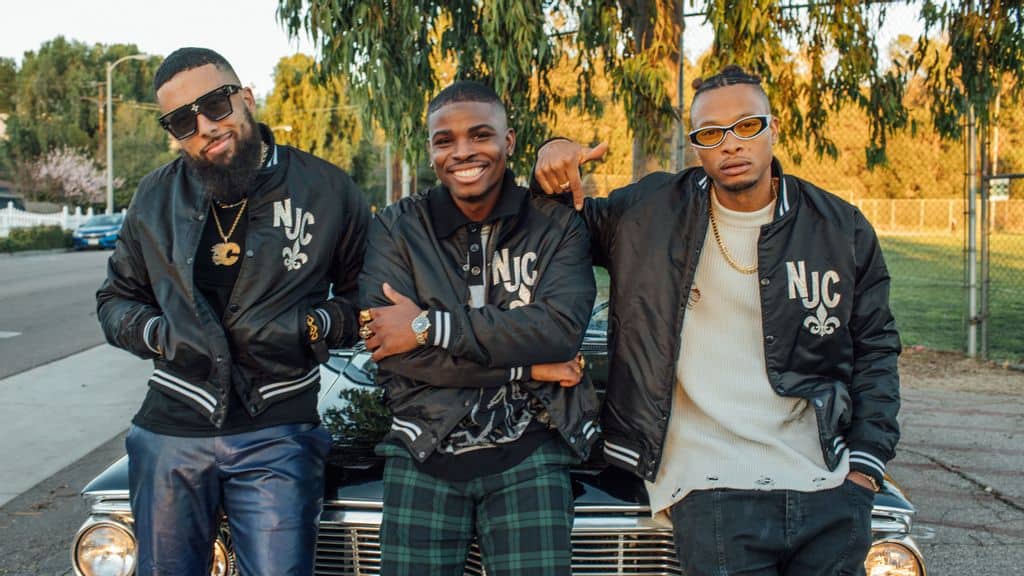From left, producer Charlie Heat, singer Gemaine and producer Murph have formed a dynamic trio. (Brandon Pavan)