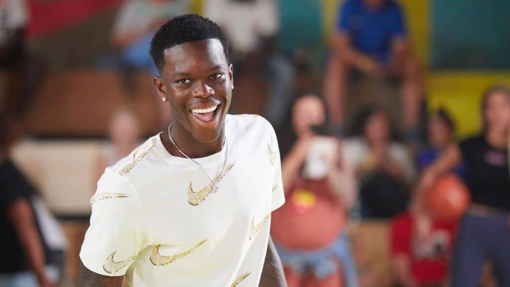 After just 49 games, Dennis Schroder was traded by the Boston Celtics to the Houston Rockets. He seems a likely candidate for a buyout; having signed with Boston for $5.9 million, the remaining salary due to him is relatively cheap. (Sebastian Reuter/Getty Images for Nike)