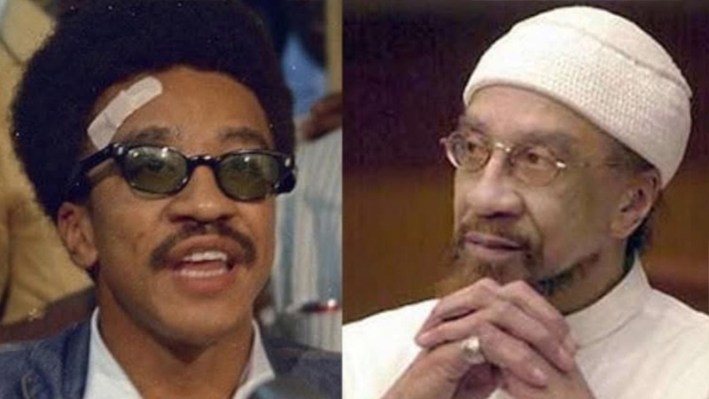 Imam Jamil Al-Amin, formerly H. Rap Brown, addressing a community gathering with passion and purpose.
