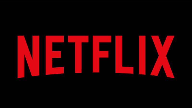 Netflix logo in bold red letters on a black background, symbolizing the global streaming service.