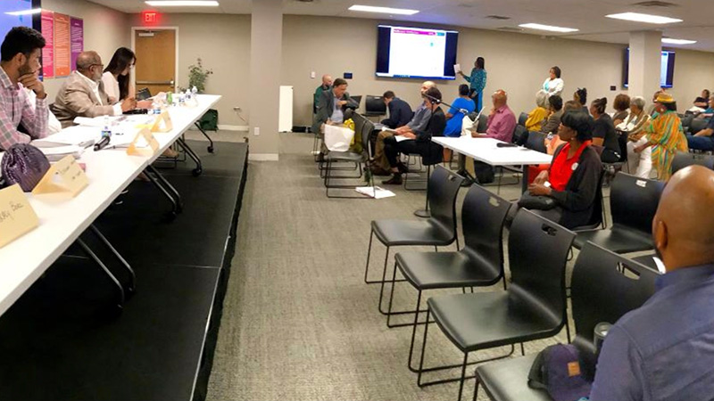 Community members collaborating at the PlanSTL Area 4 Launch Party to shape the future of North St. Louis neighborhoods.