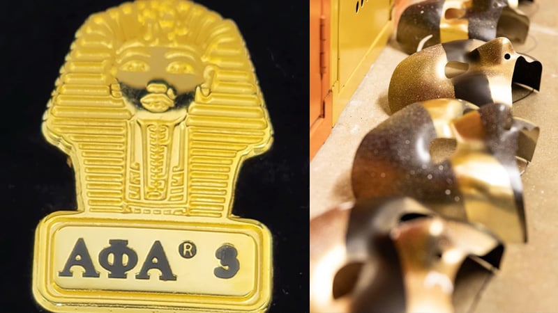 Golden Sphinx #3 Lapel Pin symbolizing leadership in Alpha Phi Alpha fraternity.