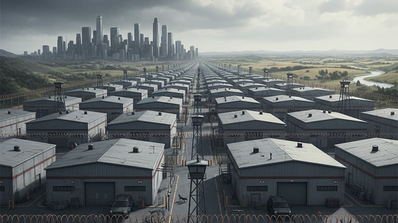 ICE detention facility expansion with mega-centers and warehouses