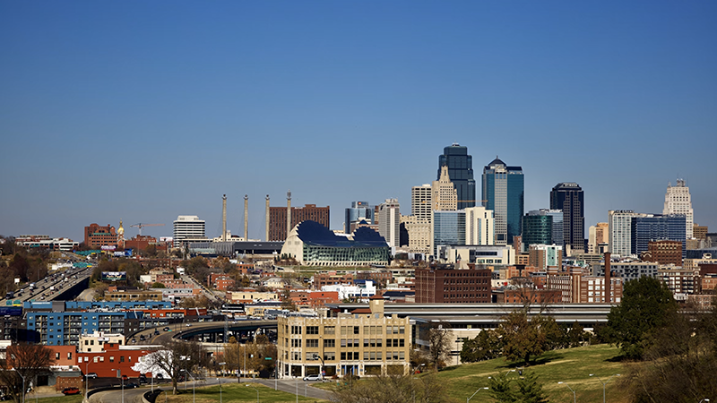 Kansas City skyline representing the city’s $2.5B budget for safer, stronger communities.