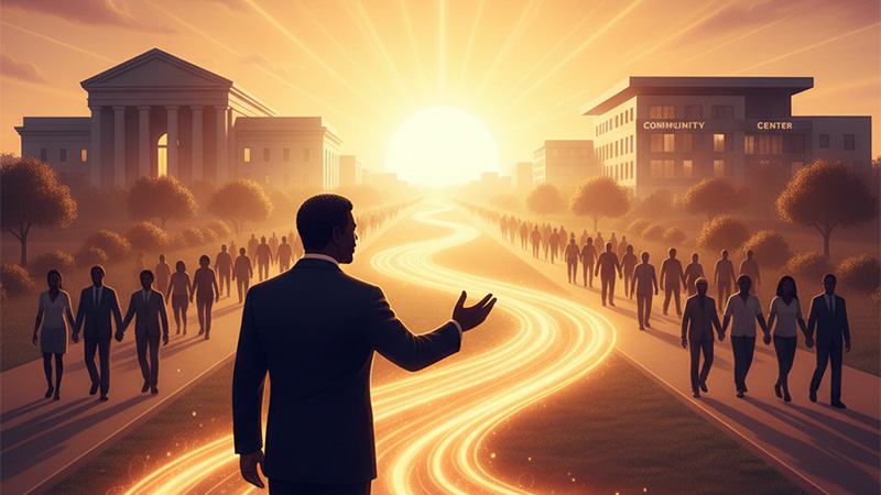 Leadership and hope inspire progress through integrity and responsibility."