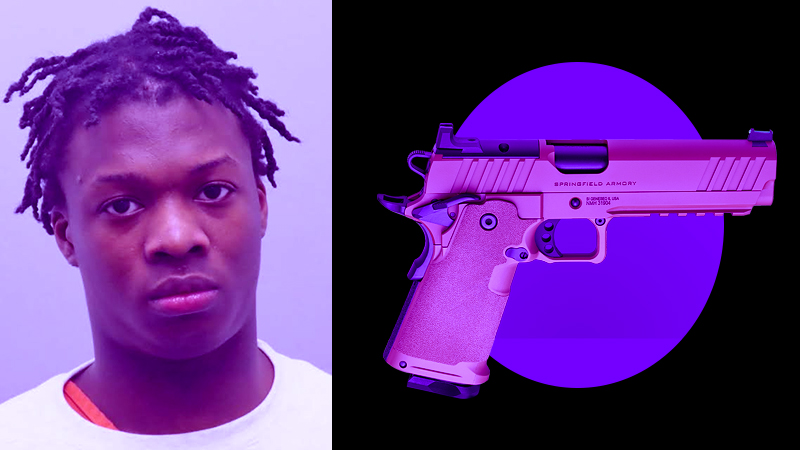 A purple-painted gun linked to the St. Louis shooting that claimed two lives.