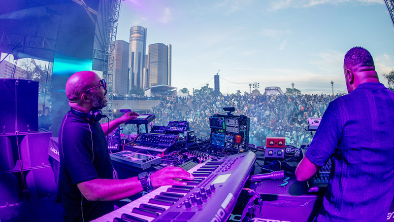 A vibrant crowd dancing at the Movement Electronic Music Festival in Detroit, showcasing the city's top events in May 2026.