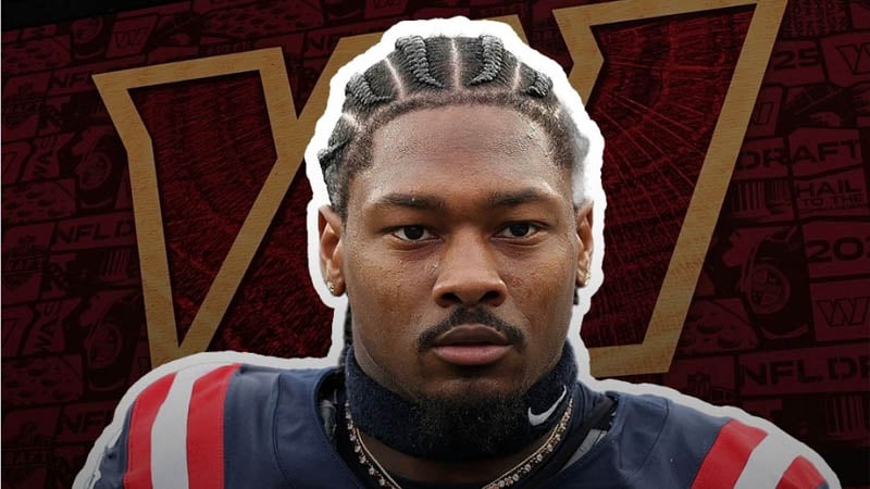 Stefon Diggs during a team session after signing with the Washington Commanders, highlighting sports news stories this week.