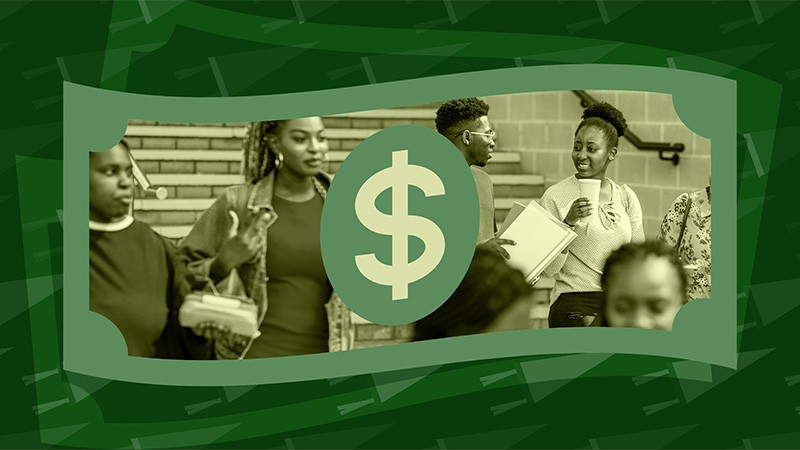 Students on an HBCU campus, symbolizing the impact of major gifts on scholarships, Black fraternities, and sororities in 2025.