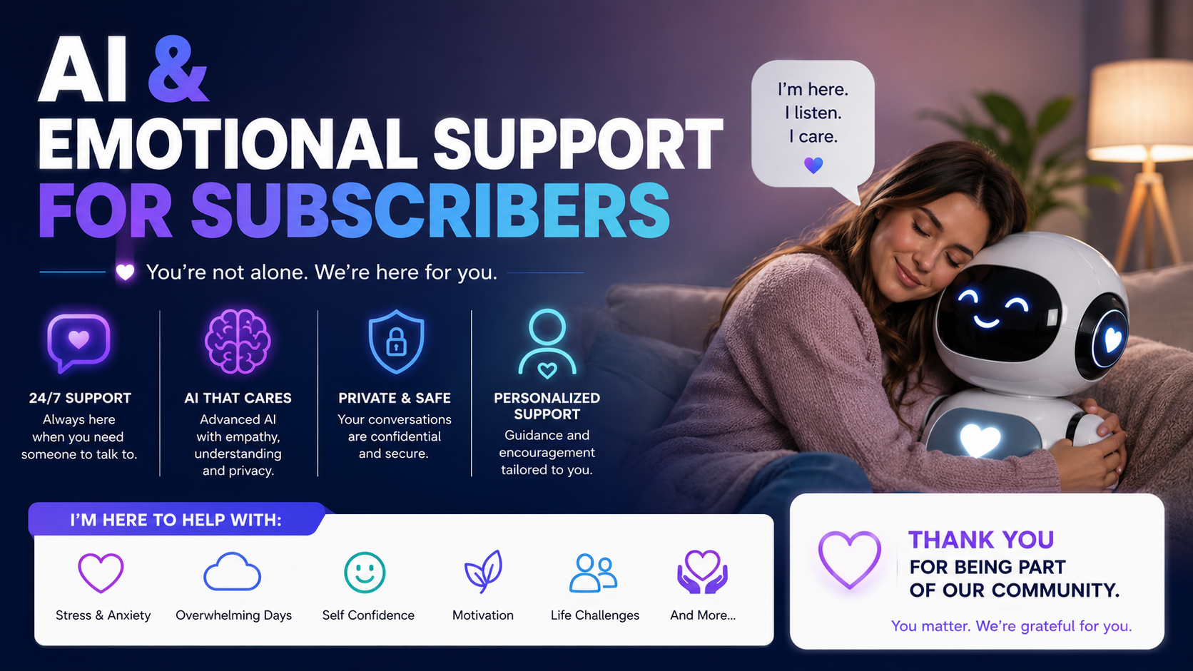 Healthy4U Launches ‘I’m Here’ — An AI Companion for Emotional Support