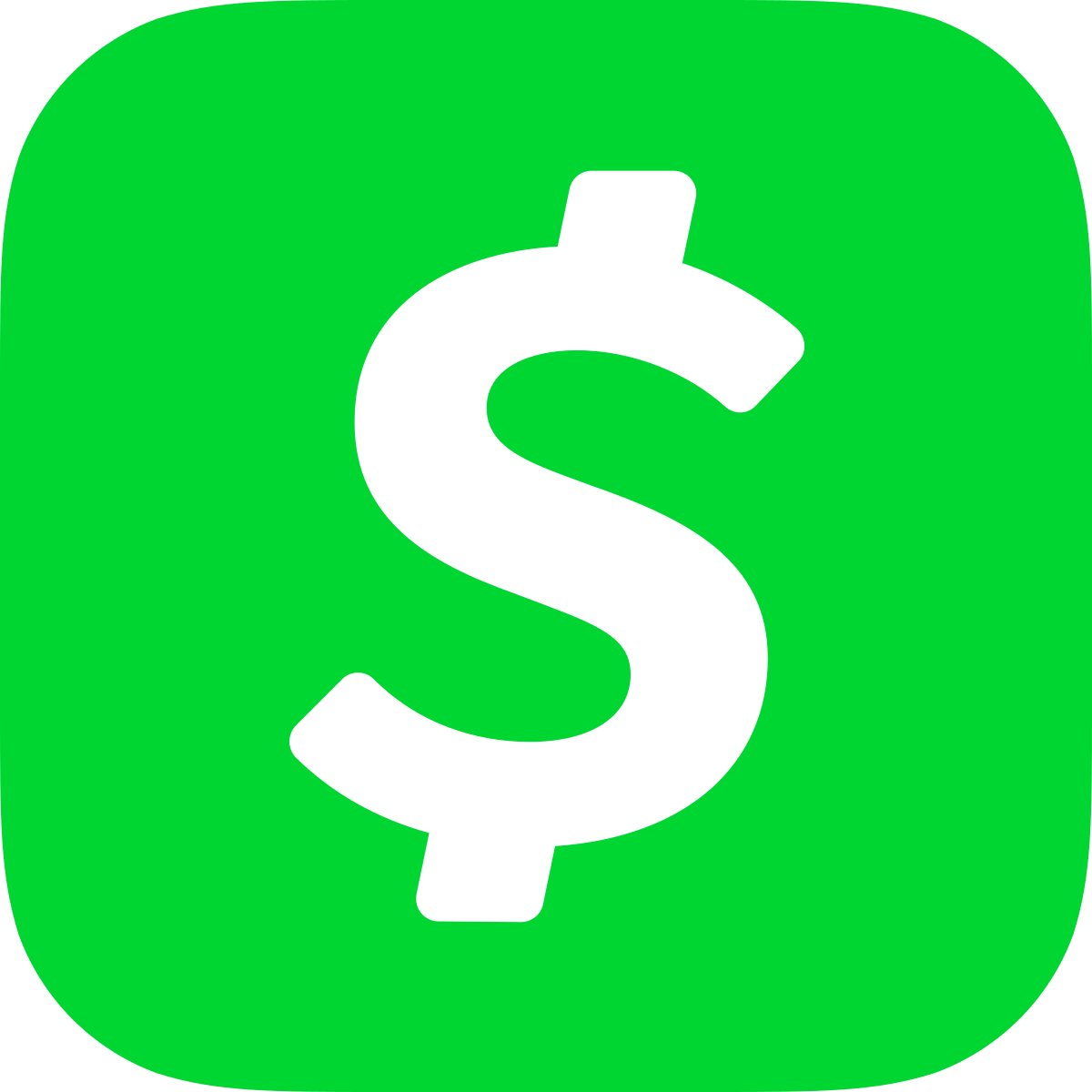 Official green Cash App mobile application logo