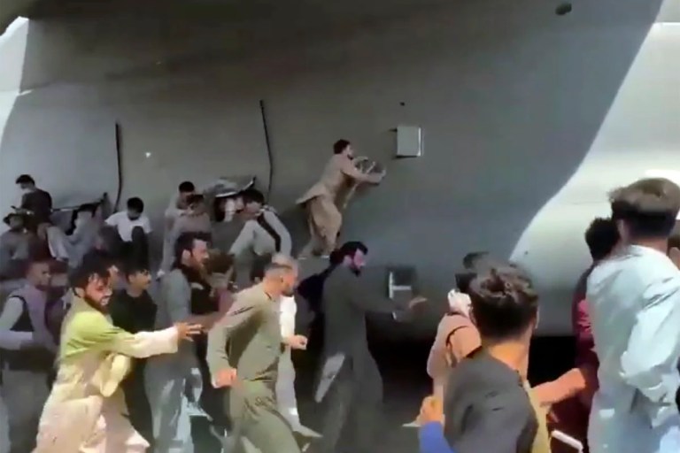 Taliban forces takes over Afghanistan causing chaos at the Airport.