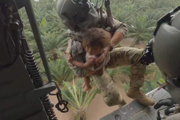 US Army Rescues Honduran Toddler From Eta’s Floodwaters