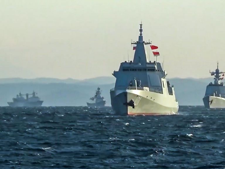 VIDEO: Chinese And Russian Navies Sail Through Japanese Strait During Joint Military Exercises