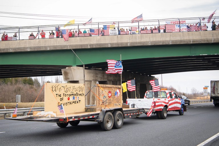 The People’s Convoy struggled to beat Beltway Traffic. ￼