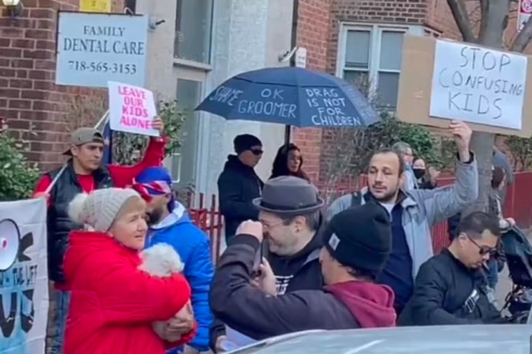 Protesters And Counter-Protesters Clash Over Library Drag Queen Hour For Kids