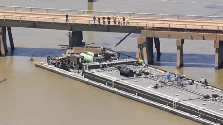 Barge Collision Causes Oil Spill and Road Closure in Galveston, Texas