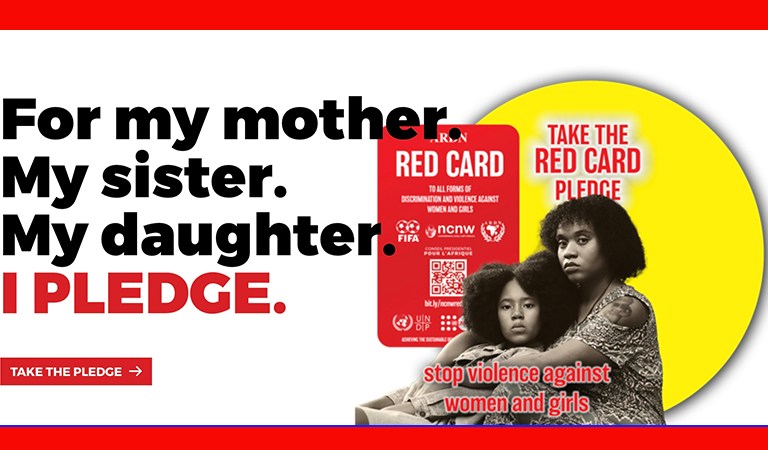 United Nations have launched a Global Red Card Campaign – Raising a Red Card to all forms of discrimination and violence against women & girls