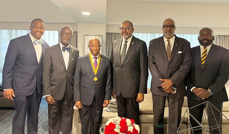 The President of the Republic of Liberia Receives the Alpha Award of Merit