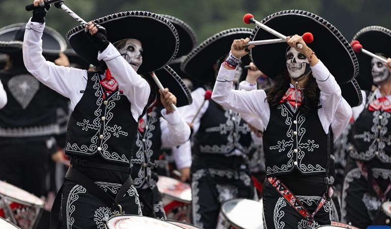 Day of the Dead Parade staged in downtown Mexico City