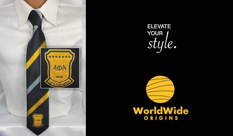 Enhance Your Style with Black Greek Apparel: The Alpha Black Gray Stripe Life Member Tie