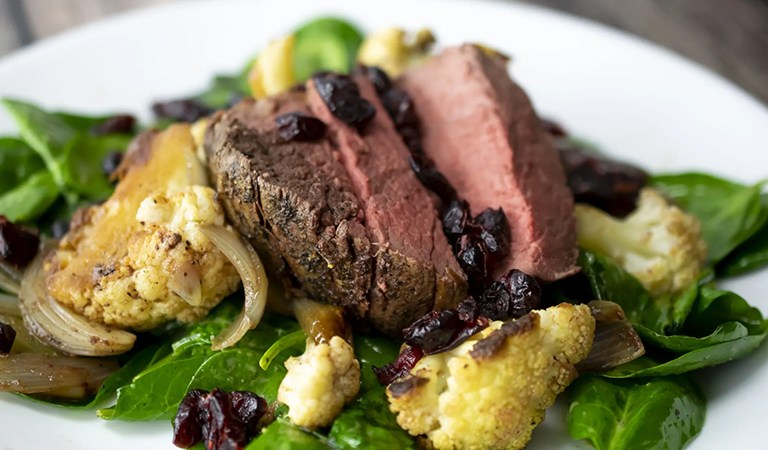 DISC Eats: Easy Weeknight Recipe: Beef Tenderloin with Roasted Cauliflower