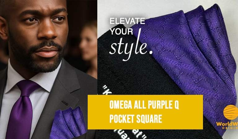 How to Style an Omega All Purple Q Pocket Square with Different Suits