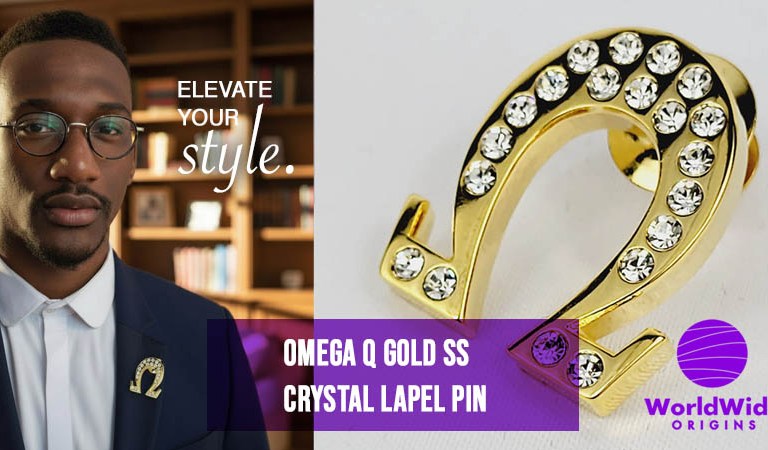 The Omega Q Gold Ss Crystal Lapel Pin: The Perfect Choice for Omega Psi Phi Gifts This Season