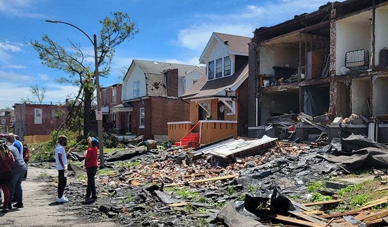 St. Louis Tornado Recovery: St. Louis City and Civic Partners Mobilize Winter Safety Outreach