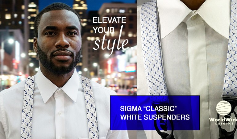 Sigma White Suspenders: Elevate Your Phi Beta Sigma Fraternity Style