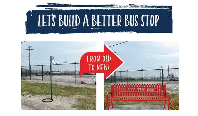 Citizens For Modern Transit Bus Bench Installation Among Partners Most Impactful Projects