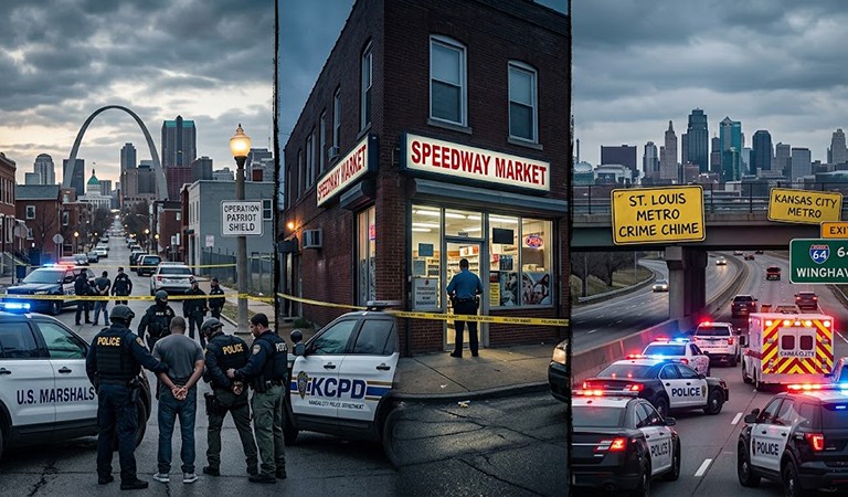 St. Louis’ Crime Chime: Speedway Market Slaughter, an Execution in the Living Room, and 224 Outlaws Handcuffed: The FBI and Local Guns Smoke Out Missouri’s Most Wanted!