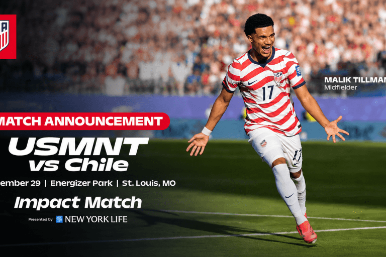 US Men’s National Team Returns to Energizer Park on September 29