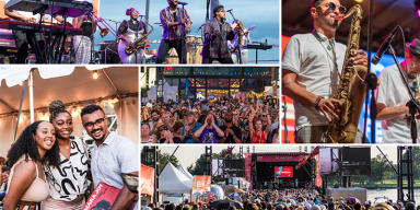 DC Jazz Festival promotional graphic featuring branding and event details for the waterfront music festival.