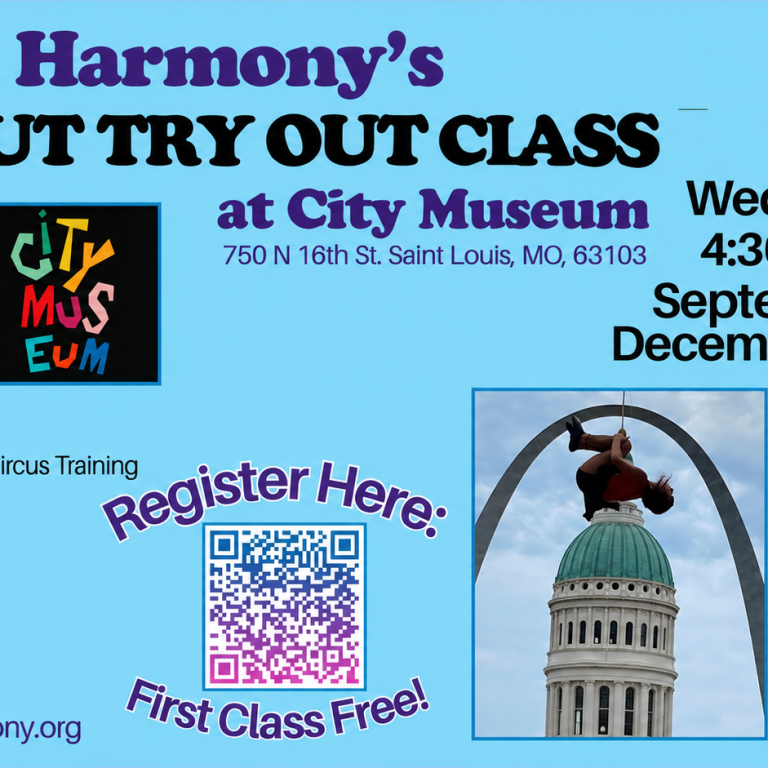 New Flip Out Try Out Class at Circus Harmony in City Museum