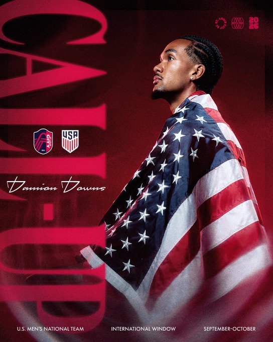 St. Louis CITY SC Forward Damion Downs Called Up to U.S. Men’s National Team Camp for September & October Matches