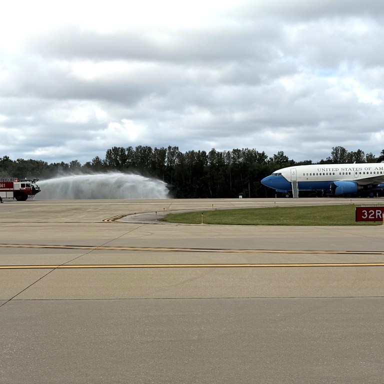 Metro Transit Bus MidAmerica St Louis Airport Fire Truck And Scott Air Force Base C 40 B737 1