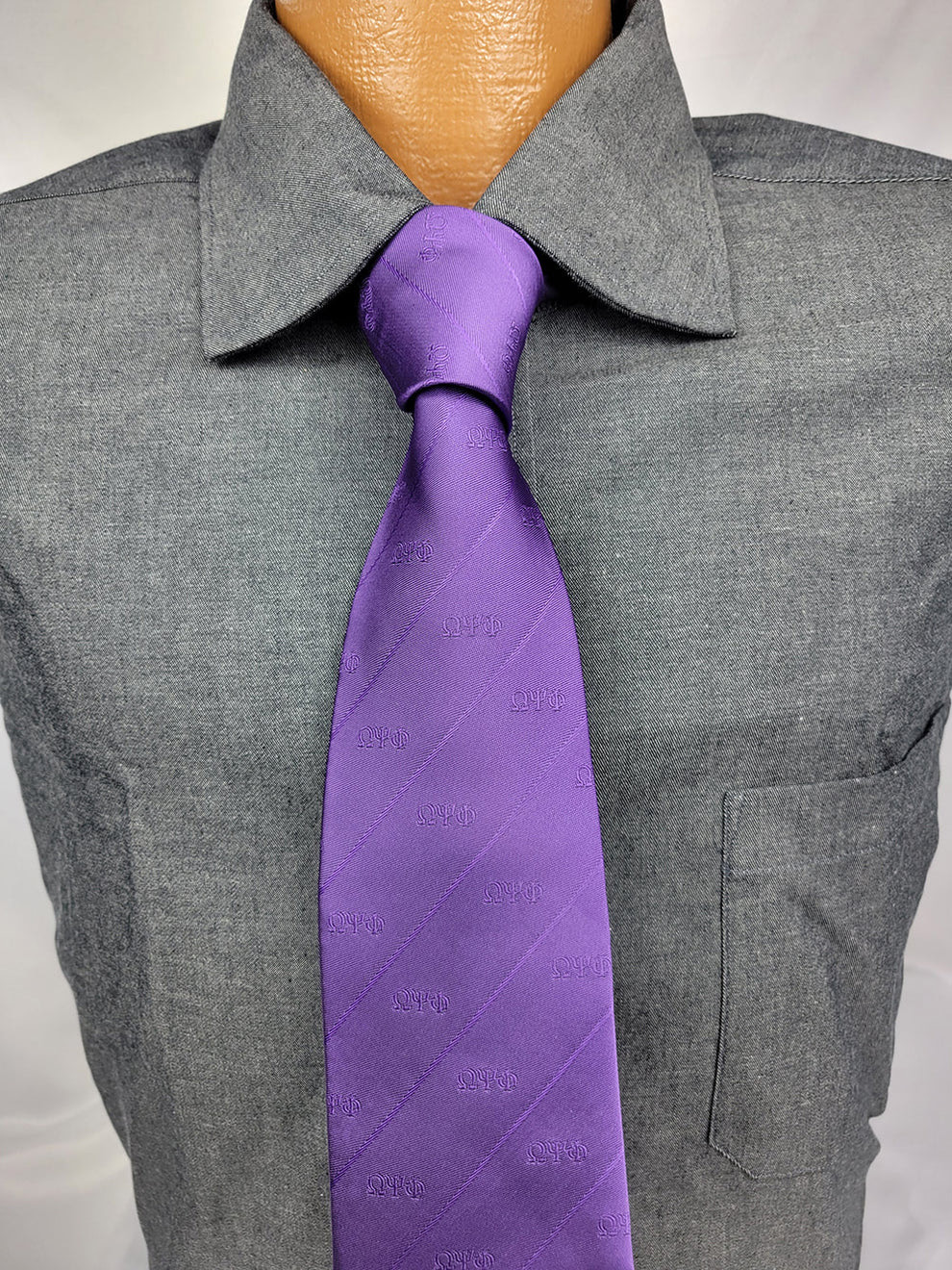 Omega All Purple 3 Letter Tie