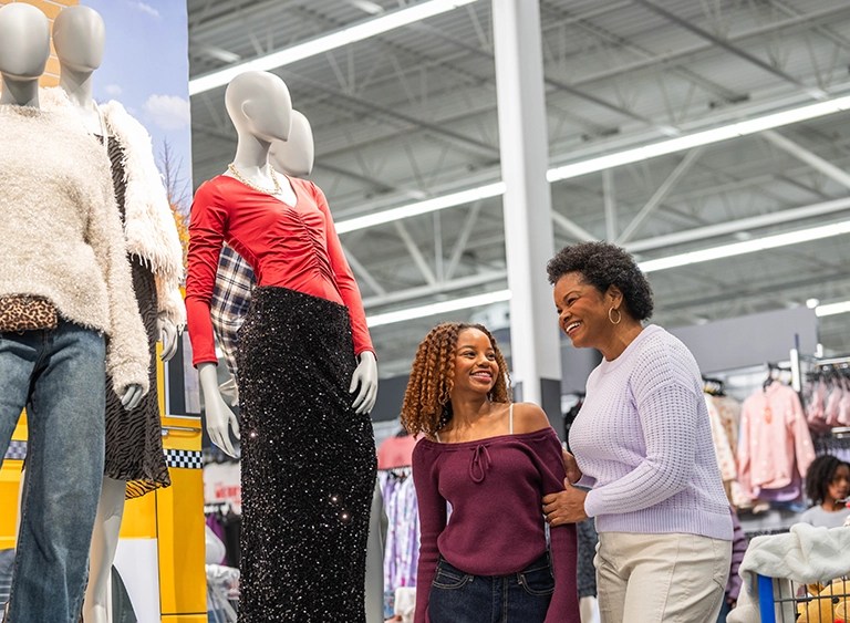 Apparel Display Mother Daughter Shopping