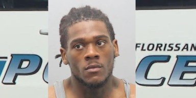 Booking mugshot of Charles Brown Jr facing charges for dragging Florissant police detective in St Louis County