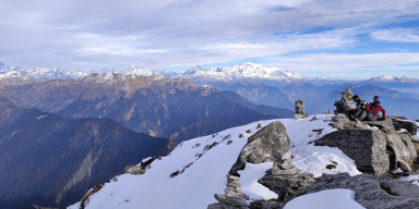 High-altitude Himalayan dirty ice covered in dark industrial soot deposits linked to rapid glacial melting.