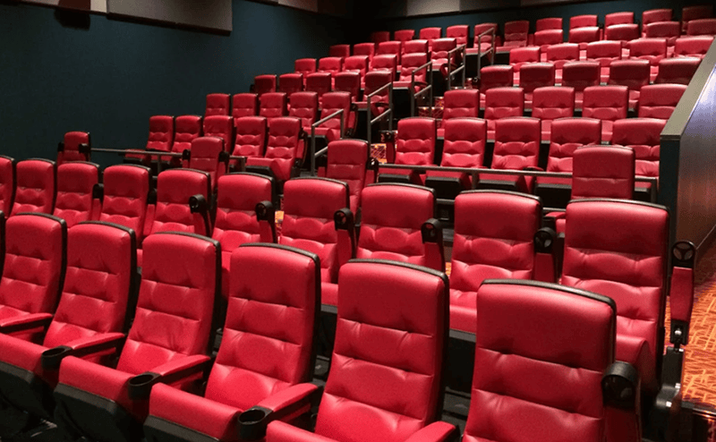 Audience members and families gathered inside a 24:1 Cinema screening room for a community documentary premiere.