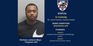 Booking mugshot of Nicholas Jackson-Mays following arrest by Ferguson Police.