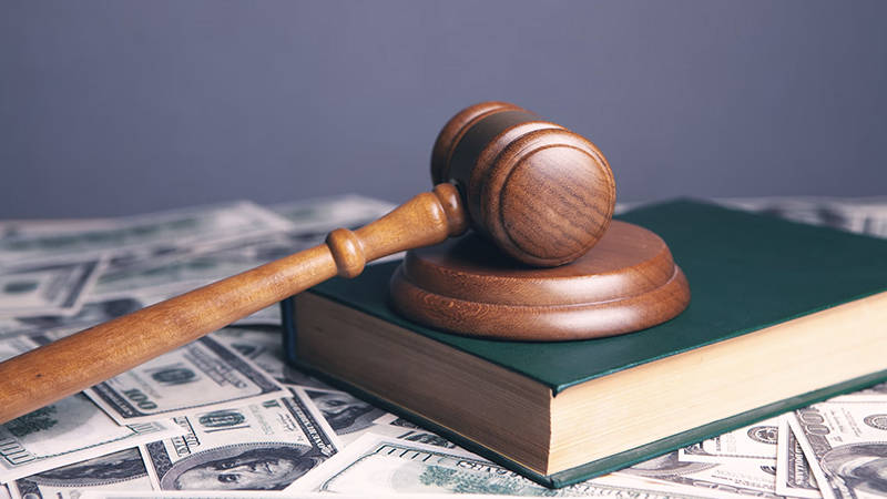 St. Clair County property tax lawsuit legal files and courthouse facade in Belleville Illinois