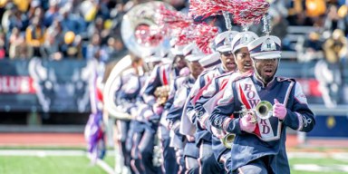 Howard University Homecoming celebration crowd and students gathered outdoors in Washington DC