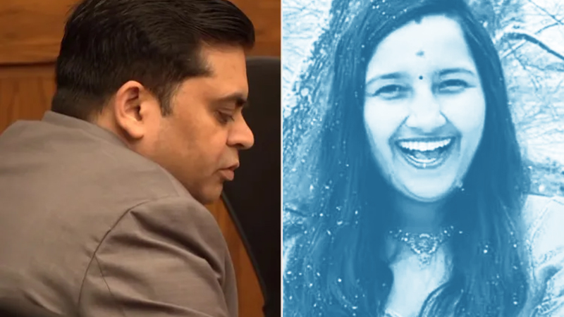 Side by side view of Accused defendant Naresh Bhatt and his missing wife
