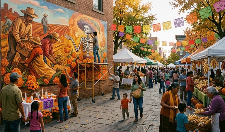 Fall Vibes: Blood, Soil, and Cempasúchil: Why Fall Belongs to the Hustle and Heart of Hispanic Art