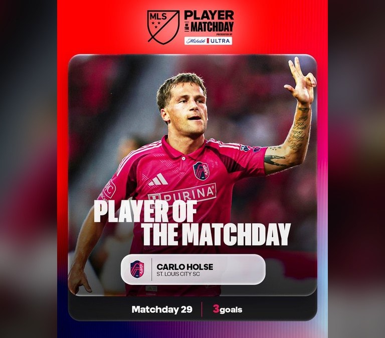 St. Louis CITY SC Midfielder Carlo Holse Voted MLS Player of the Matchday Presented by Michelob Ultra