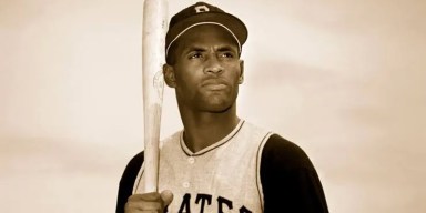 Pittsburgh Pirates legend Roberto Clemente gazing forward in uniform